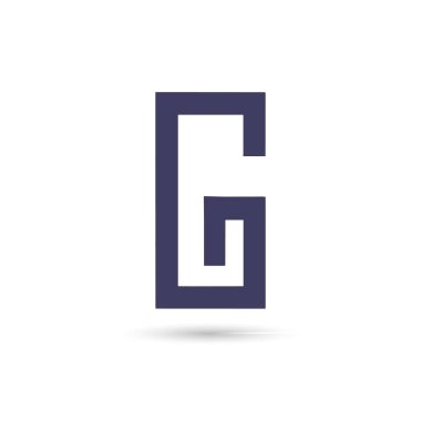 Modern G logosu. Geometrik G simgesi