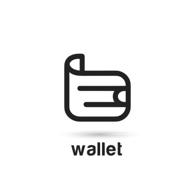Cüzdan logosu. Para logosu vektörü. finans simgesi
