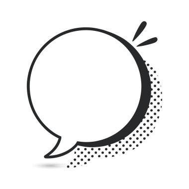 Konuşma balonu vektörü. çizgi metin kabarcığı