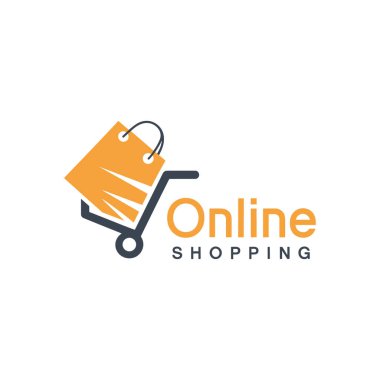  Online alışveriş logosu. Alışveriş arabası vektörü. alışveriş arabası vektörü
