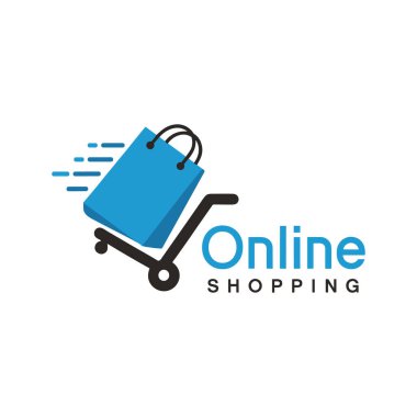  Online alışveriş logosu. Alışveriş arabası vektörü. alışveriş arabası vektörü