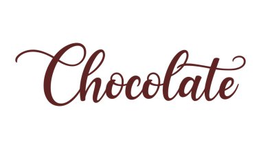 Kaligrafi çikolatalı vektör. betik yazı tipi çikolata