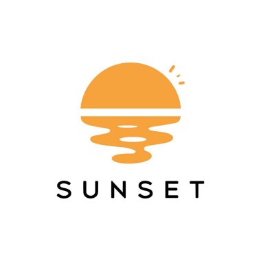  Gün batımı logosu. günbatımı sembolü