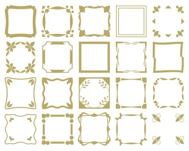 Vintage çerçeveler vektör kümesi