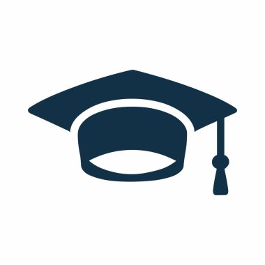 mezuniyet şapkası silueti simgesi akademik başarıyı temsil ediyor