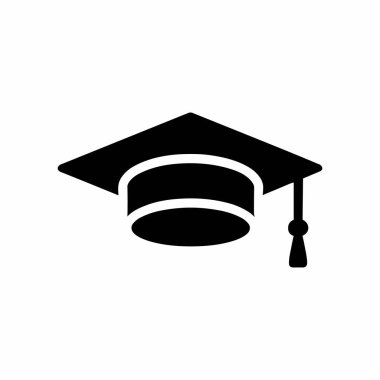 graduation cap silhouette icon representing academic achievement