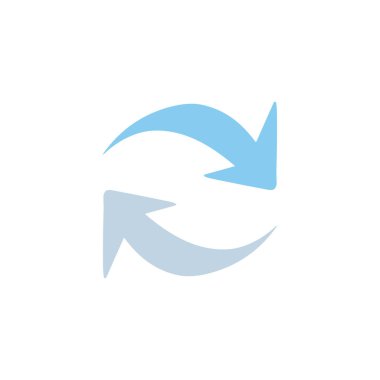 Blue circular refresh arrows icon representing sync and update