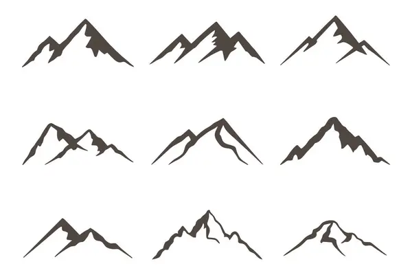Dağ silueti. Dağ vektörü. dağ simgesi