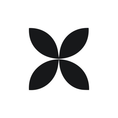 Soyut çiçek vektörü. Çiçek simgesi