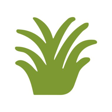 Soyut Yeşil Çimen Simgesi