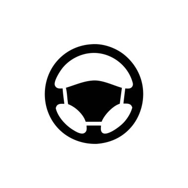 Direksiyon ikonu. Araba kontrol vektörü. Otomotiv logosu. direksiyon vektörü