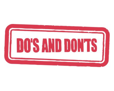 Dos and Donts etiket uyarısı vektör illüstrasyonu izole edildi