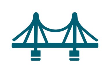 Köprü Simgesi Ayarlandı. çelik köprü. Köprü vektörü