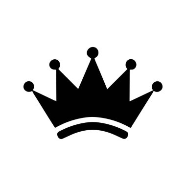 Crown vektörü. Kraliyet amblemi. Zarif taç simgesi.