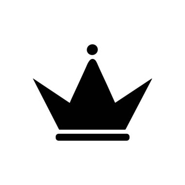Crown vektörü. Kraliyet amblemi. Zarif taç simgesi.