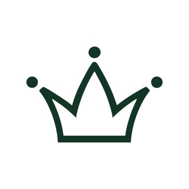 Crown vektörü. Kraliyet amblemi. Zarif taç simgesi.