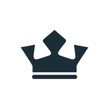 Crown vektörü. Kraliyet amblemi. Zarif taç simgesi.