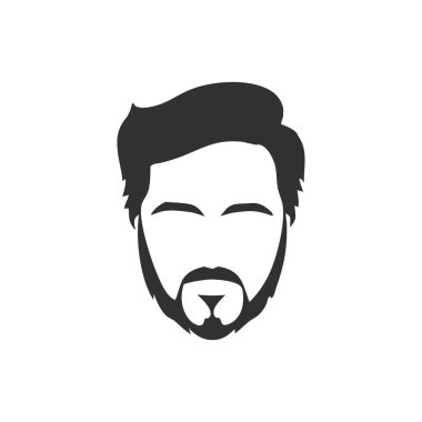 Sakal vektörü. Saç stili ikonu. saç biçimi vektörü