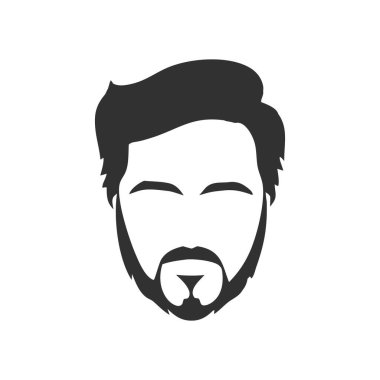 Sakal vektörü. Saç stili ikonu. saç biçimi vektörü