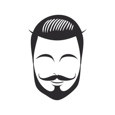 Sakal vektörü. Saç stili ikonu. saç biçimi vektörü