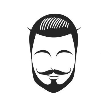 Sakal vektörü. Saç stili ikonu. saç biçimi vektörü