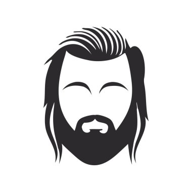 Sakal vektörü. Saç stili ikonu. saç biçimi vektörü