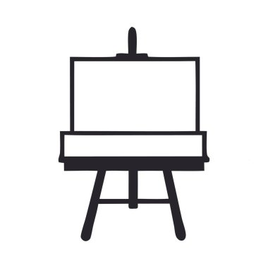 Tabela simgesi. Sehpa vektörü. ressamlar sehpası