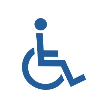 Tekerlekli sandalye logosu. Erişilebilirlik logosu. 