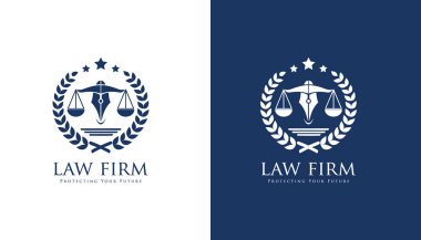 Adalet vektörü. Hukuk vektörü. Avukat logosu. Avukat logosu. adalet vektörünü ölçeklendirir