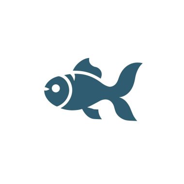  Deniz yaşam vektörü. Balık logosu. Balık silueti. balık vektörü