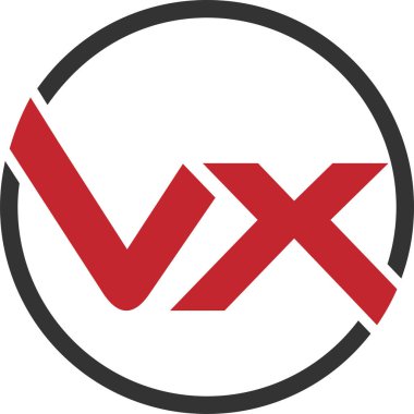 VX Logo Vektörü. Swoosh Letter VX Logo Tasarımı İş ve şirket kimliği.