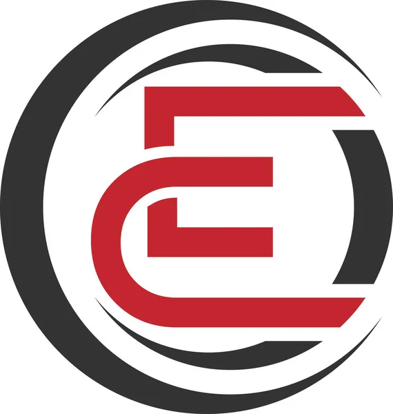Vektor Illusztráció Elszigetelt Fehér Háttér Monogram Logo Vektor Kezdeti Betűk — Stock Vector