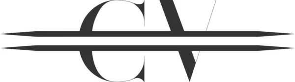 Σχεδιασμός Λογότυπου Επιστολής Βιογραφικού Creative Modern Letter Icon Vector — Διανυσματικό Αρχείο