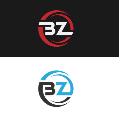 Initial BZ logo designed with Letter B and Z in vector Design.