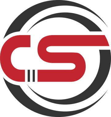 İlk CS harfi Logo Tasarım Şablonu. Yaratıcı CS Harf Logosu Tasarım Vektörü İllüstrasyonu.
