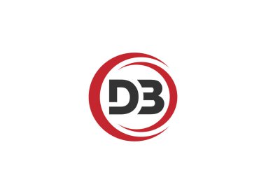 DB logo Tasarım Şablonu Vektör Grafik Damgalama Elemanı.