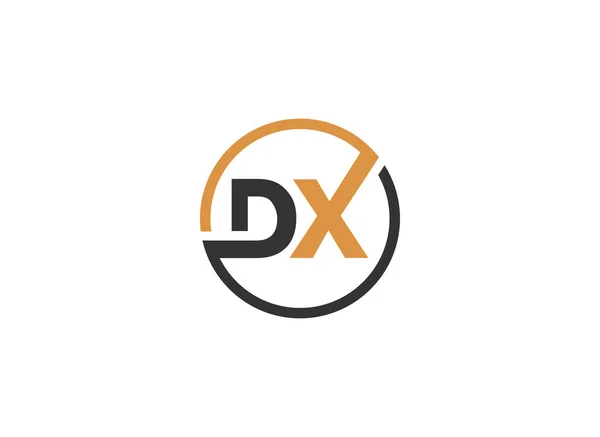 プレミアムレターDxロゴ水波をコンセプトとしたデザイン 現代的な流行とDx文字のロゴデザイン — ストックベクタ