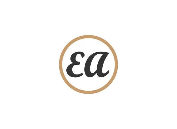 頭文字Eaロゴデザイン白を基調としたデザイン Eaロゴデザイン — ストックベクタ