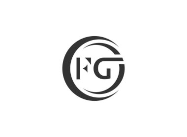 FG marka adı simgesi. FG ilk harf simgesi tasarımı.