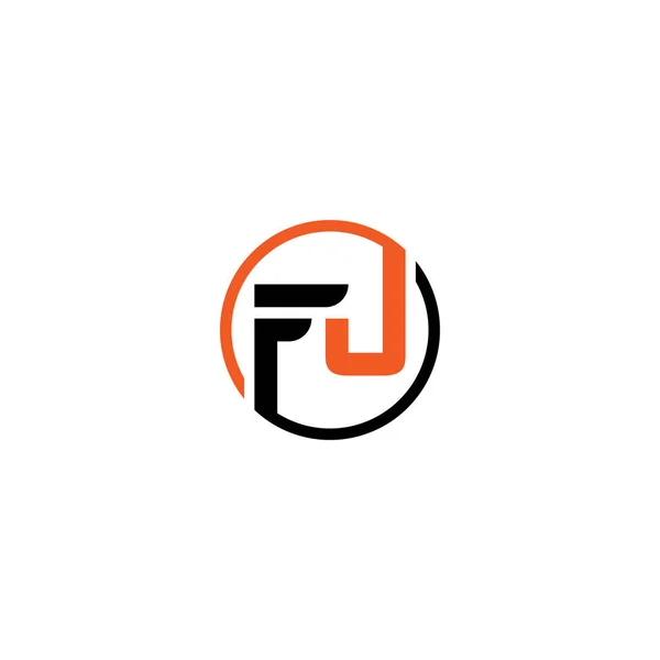 Fj首字母连在一起的标志 创意信Fj现代商业标志向量模板 Fj标志模板的初步设计 — 图库矢量图片