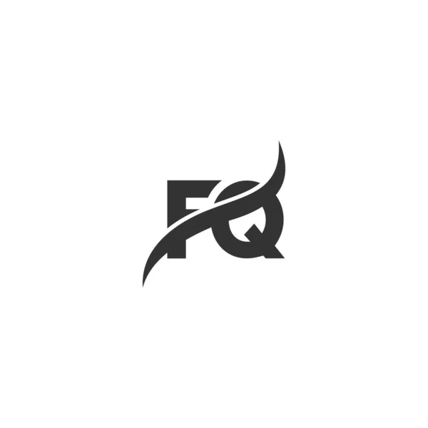 モノグラムイニシャルFq太字の文字ロゴクリエイティブタイポグラフィデザイン要素 — ストックベクタ