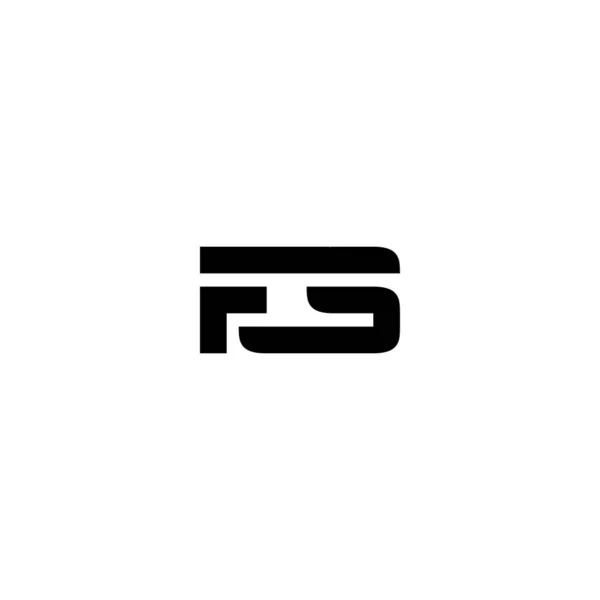 最初のFs文字ロゴ現代タイポグラフィベクトルテンプレート付き クリエイティブレター Fsロゴ — ストックベクタ
