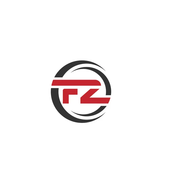 Fz首字母连在一起的标志创意信Fz现代商业标志向量模板 Fz标志模板的初步设计 — 图库矢量图片