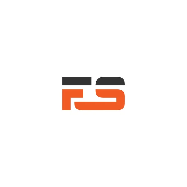 最初のFs文字ロゴ現代タイポグラフィベクトルテンプレート付き クリエイティブレター Fsロゴ — ストックベクタ