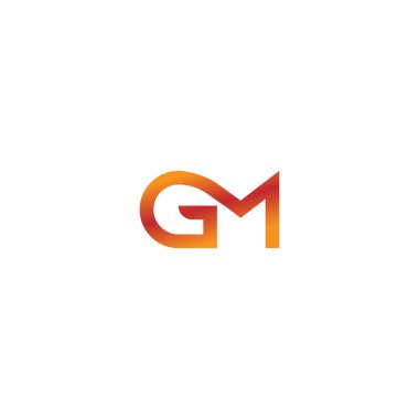 Modern eşsiz yaratıcı harf GM logo tasarımı. GM harfi logosu Tasarım Vektörü Simgesi.