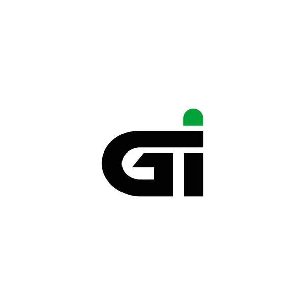 Gi社名は当初の文字モノグラム Giベクトルアイコン — ストックベクタ