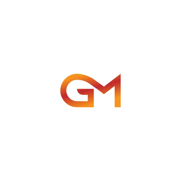 GM Logo Letter Monogram Slash with Modern logo designs template Stock Vector