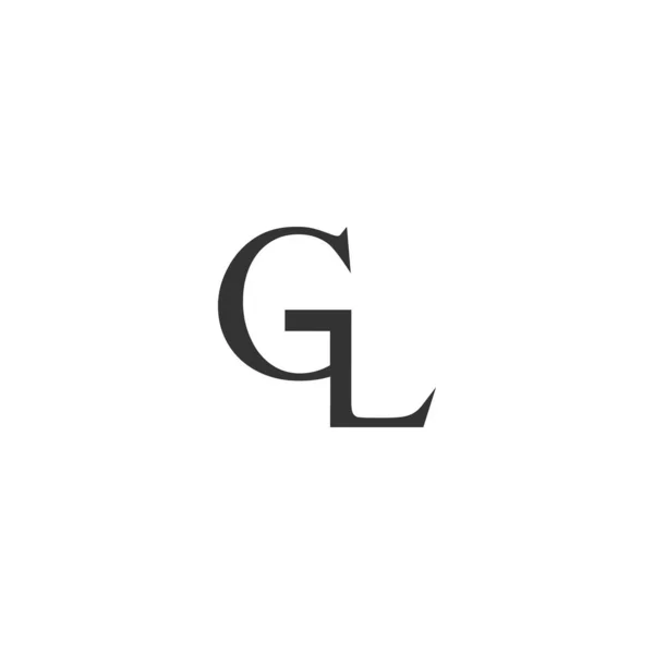 Glアブストラクト初期モノグラム文字アルファベットロゴデザイン — ストックベクタ