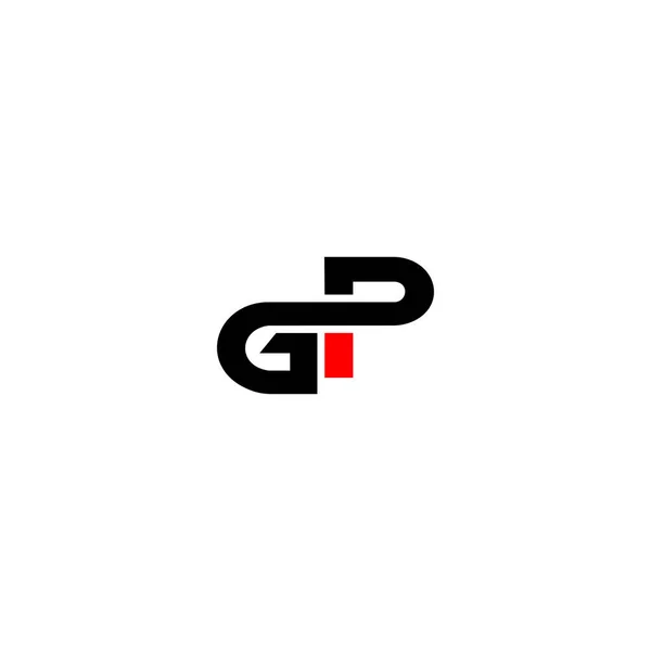 Gp手紙タイプロゴデザインベクトルテンプレート アブストラクトレターGpロゴデザイン — ストックベクタ