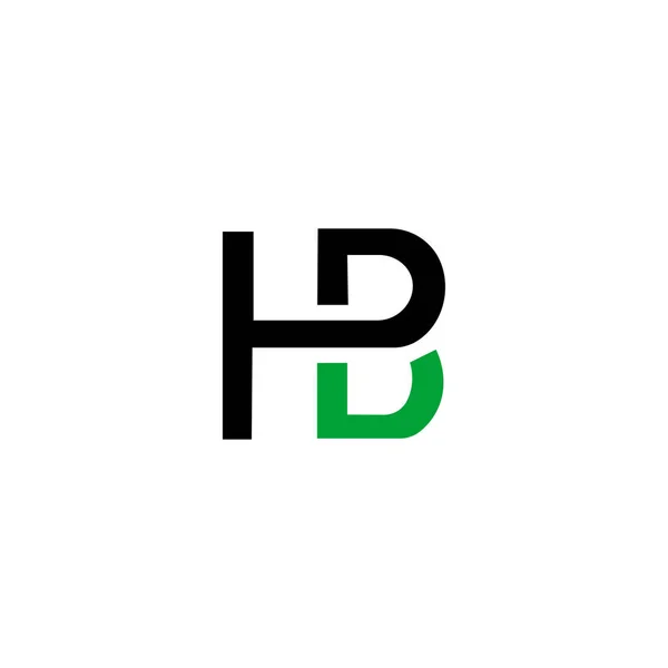 創造的な現代文字Hbベクトルアイコンのロゴのイラスト アルファベット文字イニシャルモノグラムロゴHb — ストックベクタ